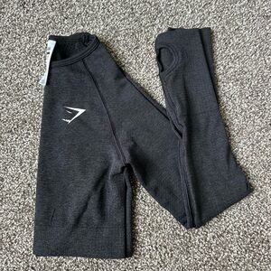 Gymshark Vital Seamless Cropped Long Sleeve With Thumb Holes | Black, XS